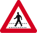 Panneau A21 - Passage piétons